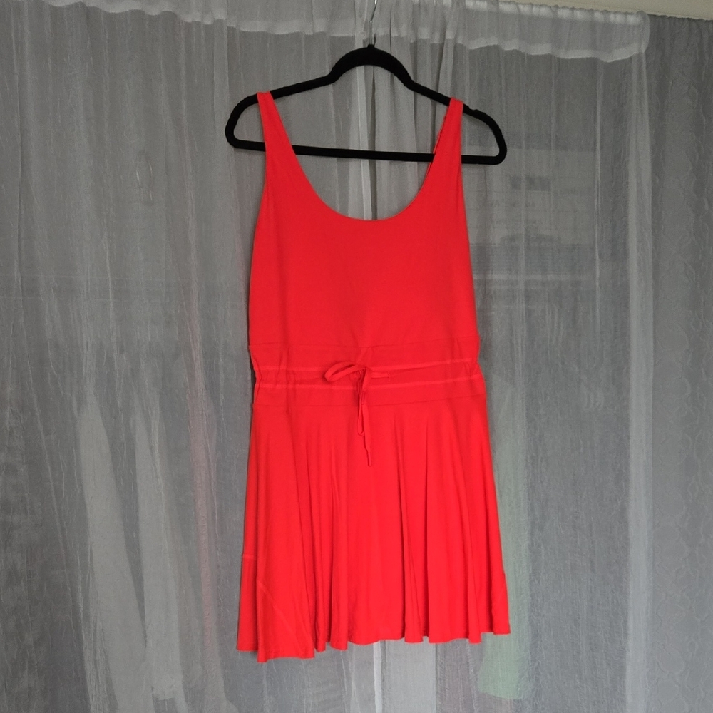 Vibrant Sleeveless Pull On Skort With Pockets & Drawstring Waste
